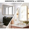 Wooakway Rectangle Black/Gold/Silver Metal Accent Wall Mirror Modern Bathroom Vanity Mirror for Living Room Entryway Over Mantel Decor - 4 of 4