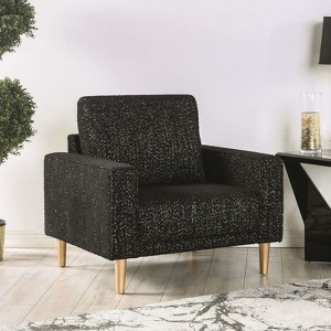 Sapphtopaz Modern Accent Chair with Track Arms Upholstered Reading Chair with Welt Trim Wood Legs Leisure Lounge Chair for Living Room, Bedroom - 1 of 4