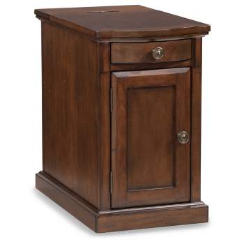 Laflorn Chairside End Side Table with USB Ports and Outlets Medium Brown - Signature Design by Ashley