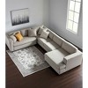Ivory Brown And Blue Floral Distressed Area Rug - 2 of 4