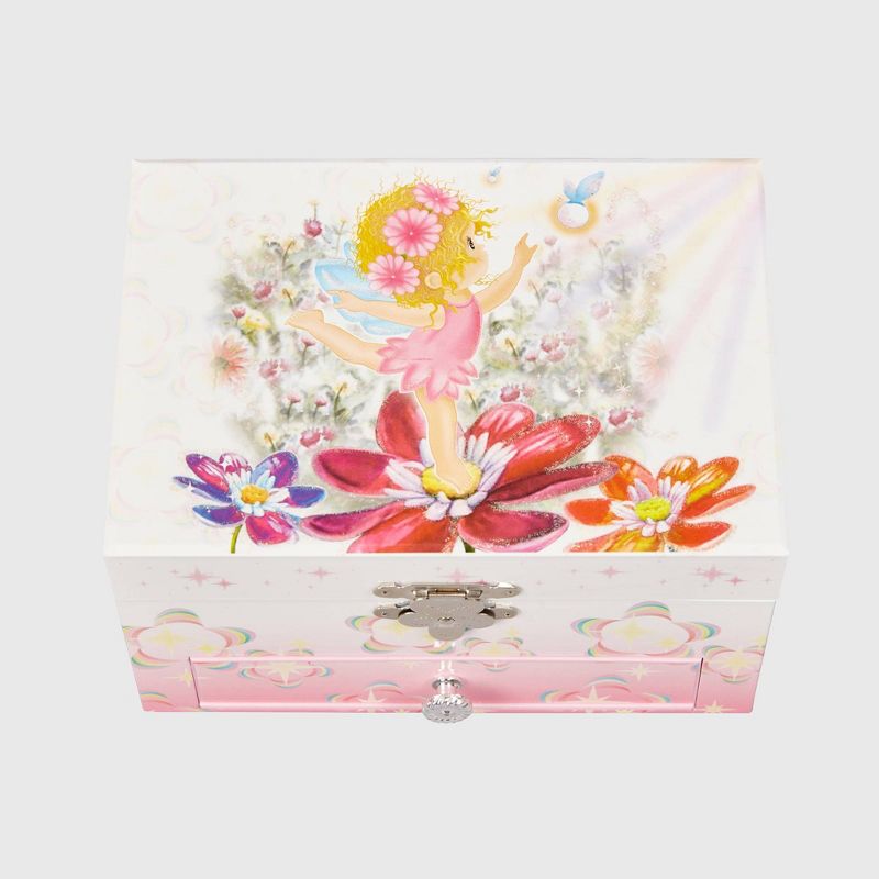 Mele &#38; Co. Ashley Girls&#39; Musical Ballerina Fairy and Flowers Jewelry Box - Pink, 6 of 8