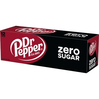 Dr Pepper Zero Sugar Soda - 12pk/12 fl oz Cans_1