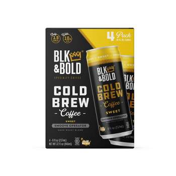 BLK & Bold Smoove Operator Sweet Cold Brew Coffee Cans - 4pk/8 fl oz