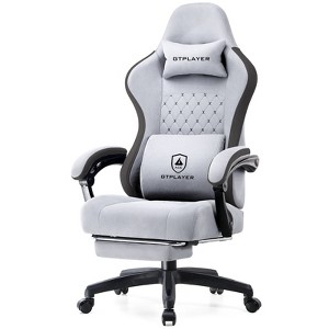 GTPLAYER Gaming Chair, Computer Office Chair with Pocket Spring Cushion, Linkage Armrests and Footrest - 1 of 4