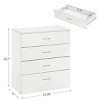 ORRD White 4-Drawer Chest, Particleboard with Triamine Finish, Built-in Outlets (2USB+2 Sockets) - 4 of 4