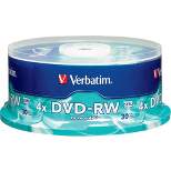 Verbatim DVD-RW 4.7GB 4X with Branded Surface - 30pk Spindle, BLUE/GRAY - 95179