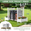 DoCred Air Conditioner Fence, 2-Panel PVC Privacy Screens with Planter Box, No-Dig Outdoor AC or Trash Can Enclosure – 36"W x 45"H - 2 of 4