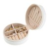 Unique Bargains Travel Round Small Portable PU Leather Jewelry Organizer Case Storage - 4 of 4
