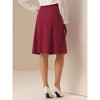 INSPIRE CHIC Women's Button Decor Work A-Line Formal Knee Length Skirt - 4 of 4