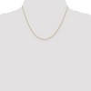 Black Bow Jewelry 1.15mm 10K Yellow Gold Solid Cable Rope Chain Necklace - 2 of 4