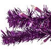 Northlight 4' Pre-Lit Purple Tinsel Artificial Christmas Tree- Clear Lights, Purple Wire - 4 of 4