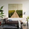 By Brije Black Mustard Flower Field Wood Wall Mural - society6 - 2 of 2