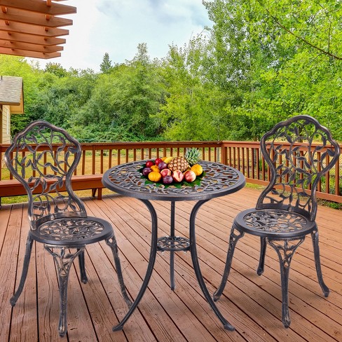 Outdoor iron 2024 patio set