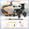 KERDOM Electric Wheelchairs for Adults Lightweight Foldable, 500W Dual Motors Power Wheelchair, All Terrain Travel Motorized Wheelchairs for Seniors - 2 of 4