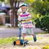 Infans Kids Scooter, Foldable Toddler Self Balancing Scooter, 4 Expression Cover, Flashing 3-Wheels Lean to Steer Kick Scooter, Gift for Age 3+, Blue - 2 of 4