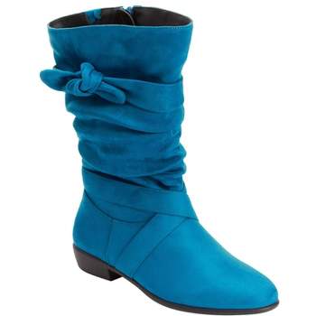 Comfortview Wide Width Heather Wide Calf Slouch Boot Mid Calf Women's Winter Shoes