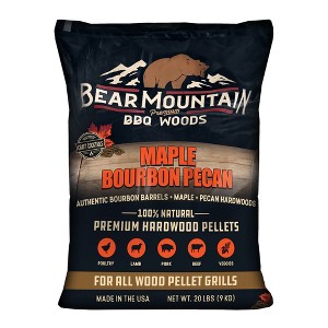 Bear Mountain BBQ All-Natural Maple Bourbon Pecan Smoker Pellets, 20 Lb Bag - 1 of 4