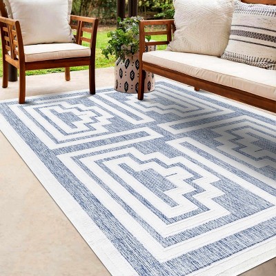 Hauteloom Yves Blue Outdoor Rug
