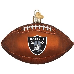 Old World Christmas Blown Glass Ornament for Christmas Tree, Las Vegas Raiders Football - 1 of 3