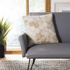 Tiled Cowhide Pillow - White - 18"X18" - Safavieh - 2 of 3