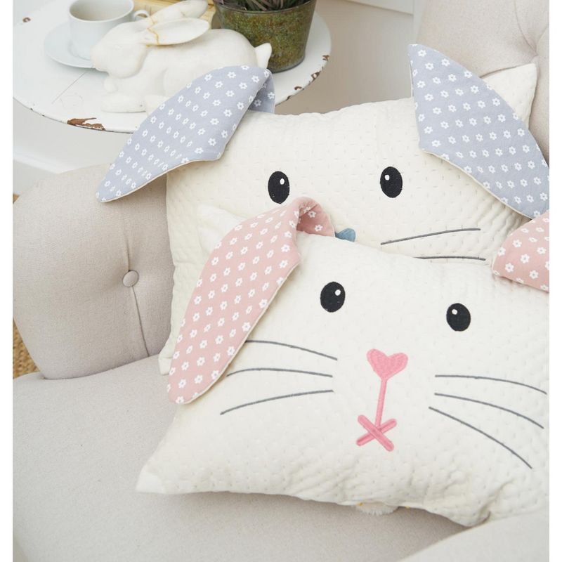 C&F Home 13" x 18" Flap Ears Bunny Girl Decorative Throw Pillow, 3 of 8