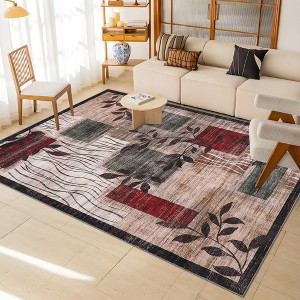 Area Rug Washable Rug Geometric Rug Soft Stain Resistant Non-Slip Rugs for Living Room Bedroom Dining Room Office - 1 of 4