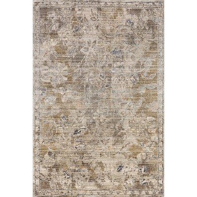 Nuloom Zenni Vintage Floral Indoor/Outdoor Machine Washable Area Rug