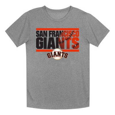 MLB San Francisco Giants Boys' Gray Poly T-Shirt - L