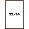 PosterPalooza | Sculpted Silver Picture Frame - UV Acrylic, Foam Board Backing, Hanging Hardware - 2 of 4