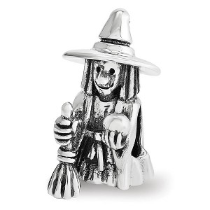 Black Bow Jewelry Antiqued Sterling Silver Witch Bead Charm - 1 of 3