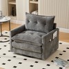 Swivel Barrel Accent Chair with Memory Foam and Side Pockets, Mid-Century Modern Chenille Armchair with 360° Rotation - ModernLuxe - 3 of 4
