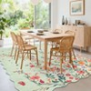 Washable Floral Living Room Rugs, Modern Farmhouse Butterflies Print Botanical Carpet for Bedroom, Soft Non Slip Floor Cover for Girls Nursery Room - 4 of 4