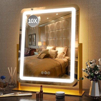 Vanity Mirror with Lights, Makeup Mirror with Smart Touch Control, 3-Color Dimmable Lighting, for Vanity Desk Tabletop