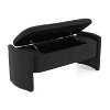 CAVINAS Boucle Fabric Storage Ottoman Bench with Storage Compartment,Upholstered Storage Ottoman,Storage Benches for Living Room,Bedroom - 2 of 4