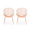 Coolbibila-Modern Patio Dining Chairs, Patio Chair Metal With Back, Outdoor Accent Chair, Patio Chair Set Of 2 - 3 of 4