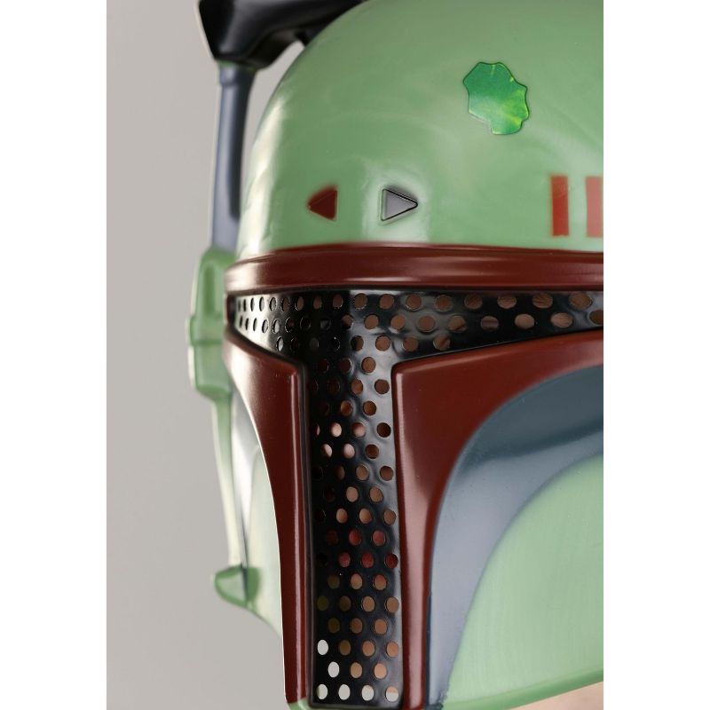 HalloweenCostumes.com One Size Fits Most  Boy  Boba Fett Half Mask for Kids., Black/Green/Red, 2 of 4