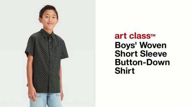 Boys' Woven Short Sleeve Button-Down Shirt - art class™, 2 of 7, play video