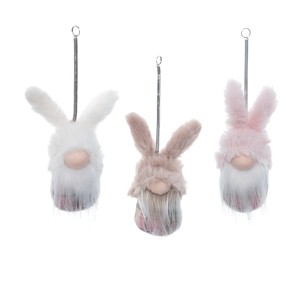 Gallerie II Jumping Bunny Gnome Easter Spring Decorative Hanging Tree Ornament, Set of 3 - 1 of 4