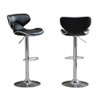 Counter Barstools Set of 2, Swivel Bar Stools Adjustable Height with Chrome Base for Kitchen, Pub - 2 of 4