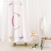 Deny Designs April Lane Art Simple Bow Monogram Shower Curtain - 2 of 3