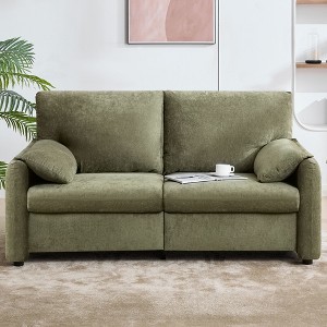 800LBS Down filled sofas, 60 inch minimalist sofa, with multiple colors in the living room and bedroom - 1 of 1