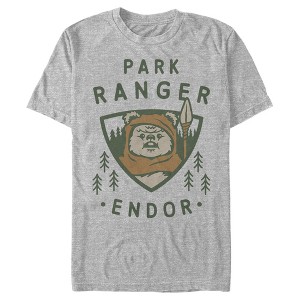 Men's Star Wars Park Ranger Endor Ewok Badge T-Shirt - 1 of 4