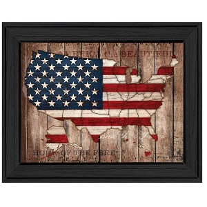 America The Beautiful By Mollie B., Printed Wall Art, Ready To Hang Framed Poster, Black Frame - 1 of 4
