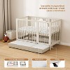 JOYMOR 8 in 1 Convertible Crib with Drawer, Include 2” Mattress, Converts to Bassinet, Mid Crib, Full Size Crib, Daybed,Toddler Bed and Playard - 4 of 4