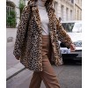 Women's Za Za Leopard Coat - CHOKLATE PARIS - 3 of 3