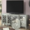 ORRD   Antique Gray Console Cabinet - 4 Door Storage with Ornamental Detail, Assembled TV Stand & Server - 2 of 4