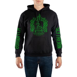 Harry Potter House Slytherin Coat of Arms Fleece Hoodie Sweatshirt - 1 of 1