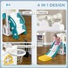 BABYYER Toddler Slide, Castle Climber Playset with Basketball Hoop, Telescope and Storage Basket, Kids Playground for 1-3 Years Old - 2 of 4