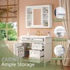 ModernLuxe 36'' Bathroom Vanity Set with Resin Sink, 2 Drawers & Tip-out Drawer, Mirror Cabinet with 6 Open Shelves - 4 of 4