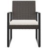vidaXL Patio Dining Chairs 2 pcs Brown PP Rattan - 3 of 4